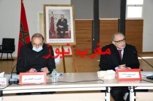 السيد خليل الدهي رئيس المجلس الإقليمي لبنسليمان والسيد سمير اليزيدي عامل إقليم بنسليمان