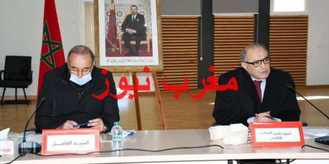 السيد خليل الدهي رئيس المجلس الإقليمي لبنسليمان والسيد سمير اليزيدي عامل إقليم بنسليمان